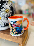 Orange Blue Wren Mug
