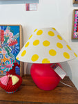 Handpainted Lamp- Pink and Yellow