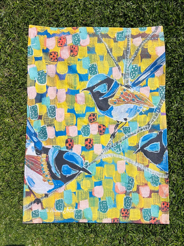 Blue Wren TeaTowel