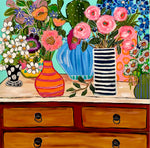 Paint By Numbers- Flowers on Old Cabinet