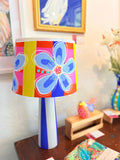 Floral Lamp w/ ceramic base 2
