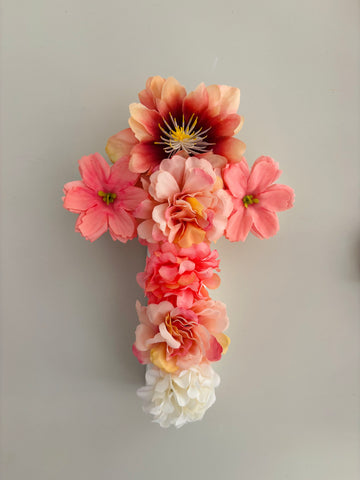 Ceramic Floral Cross