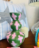 Pink Crosses Vase