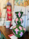 Pink Crosses Vase