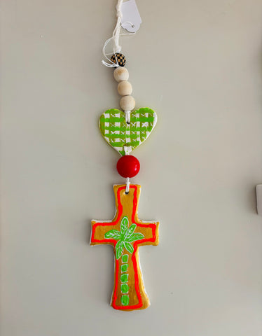 Ceramic Cross Wall Hanging