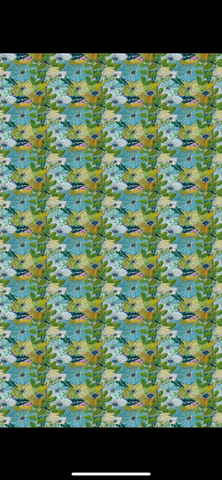 Blue Summer Florals Tablecloth