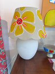 Large Yellow Floral Lamp