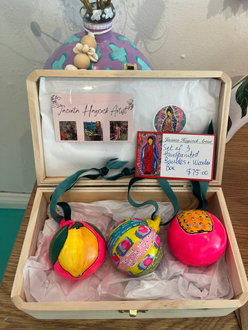 Handpainted Ceramic Baubles